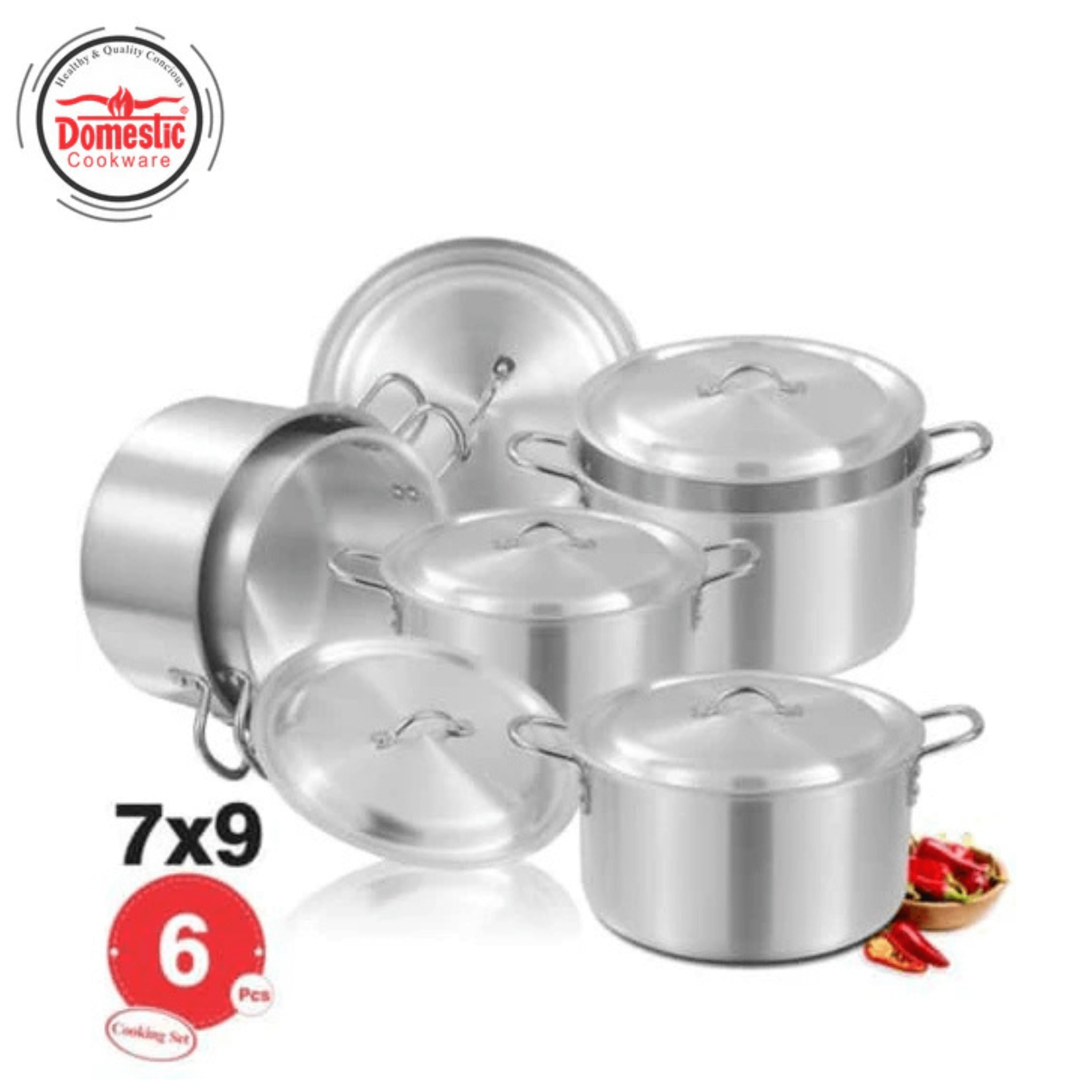 D-20-E AL Cooking Set 7x9 Metal Finish