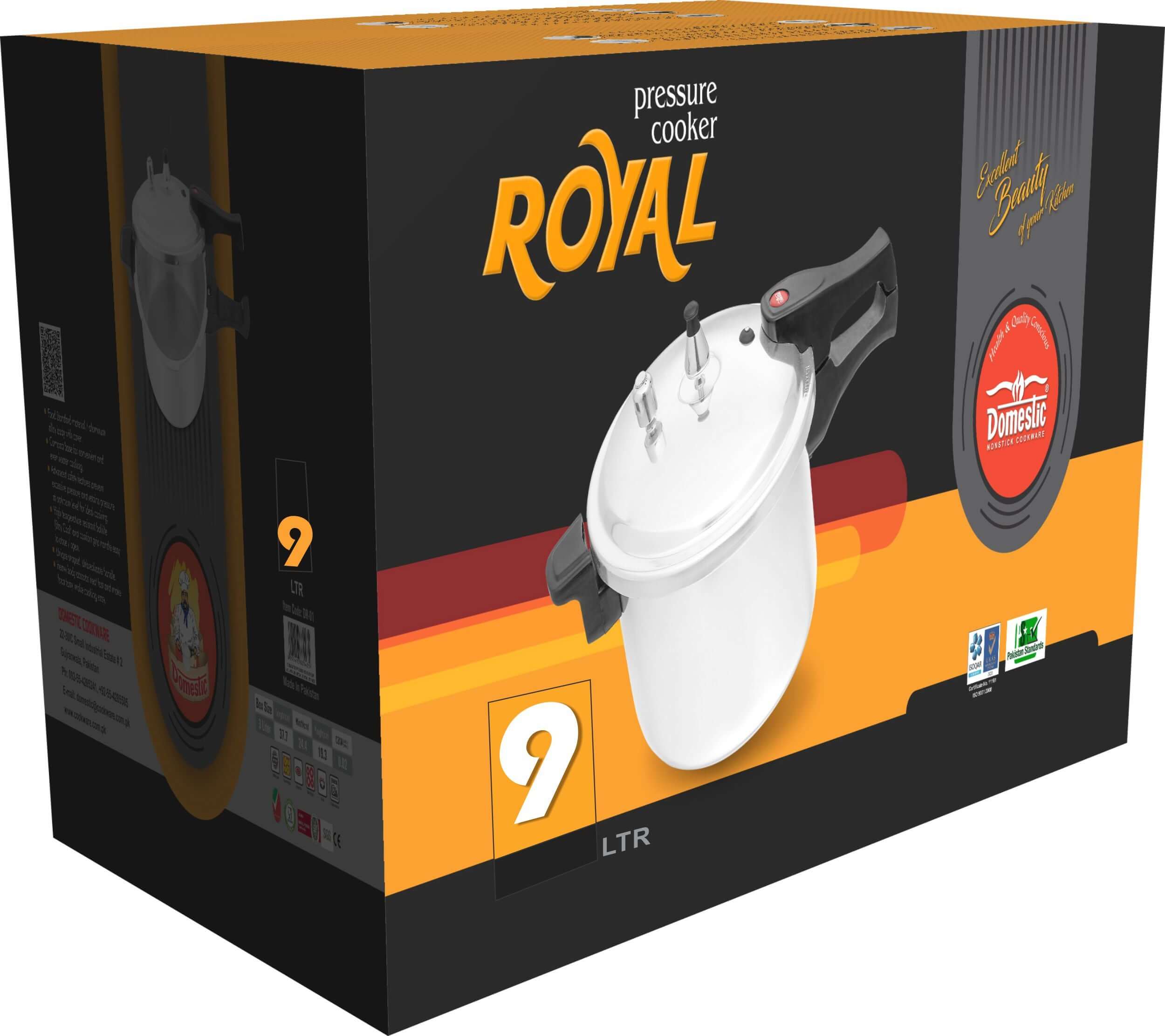 DR-04 Domestic Royal Series Pressure Cooker 9 Liter