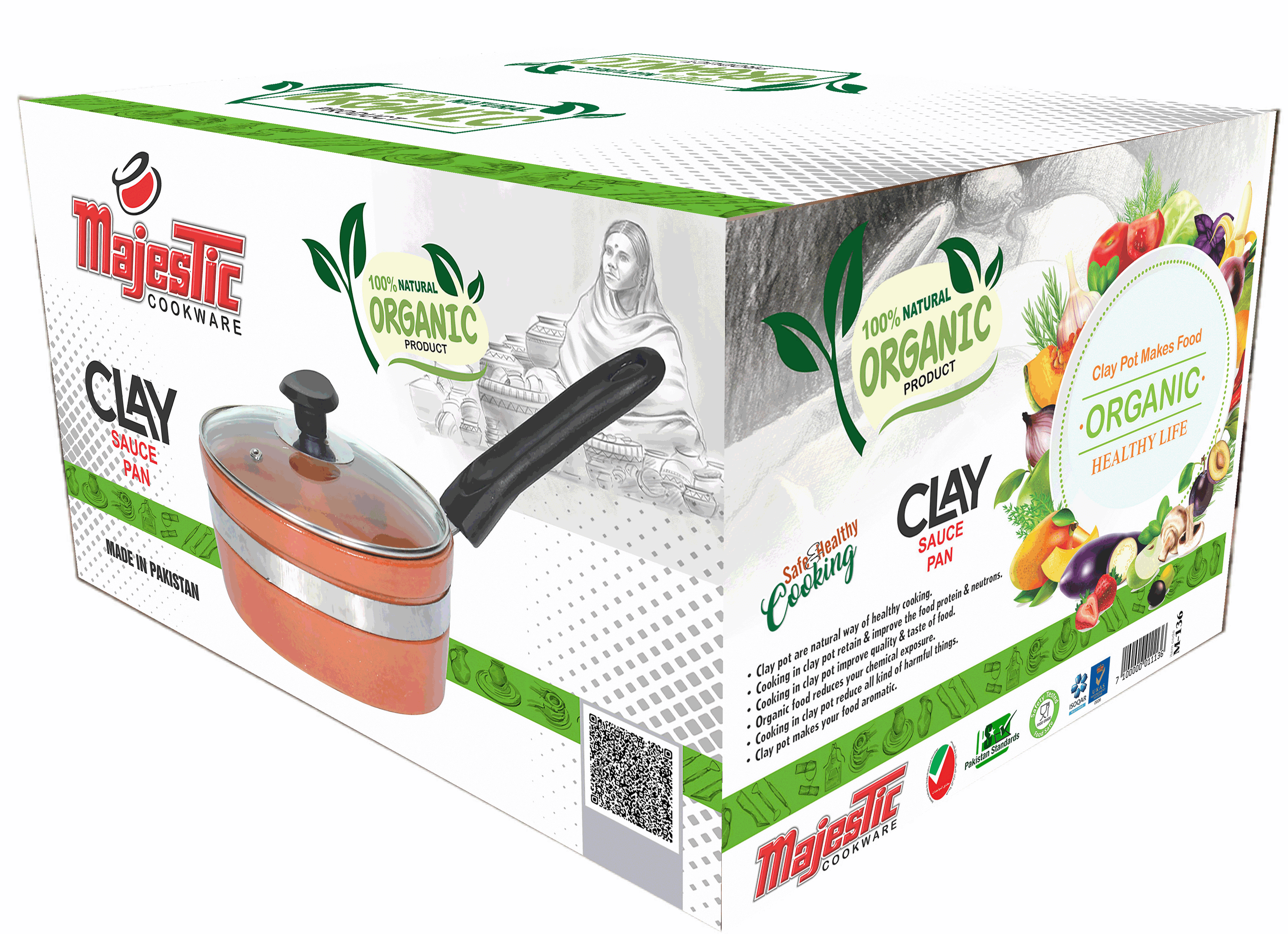 Majestic Clay Sauce Pan - Majestic Cookware