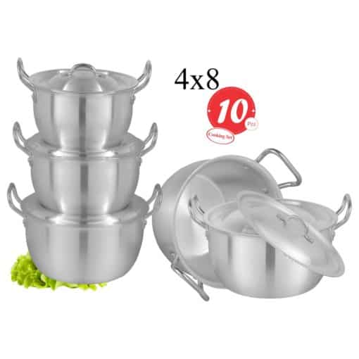 D-41D AL Cook Cuisine Set 4x8 Metal Finish - Majestic Cookware