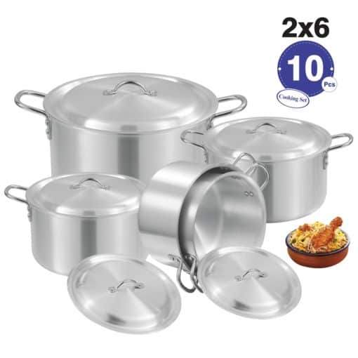 D-20-B AL Cooking Set 2x6 Metal Finish