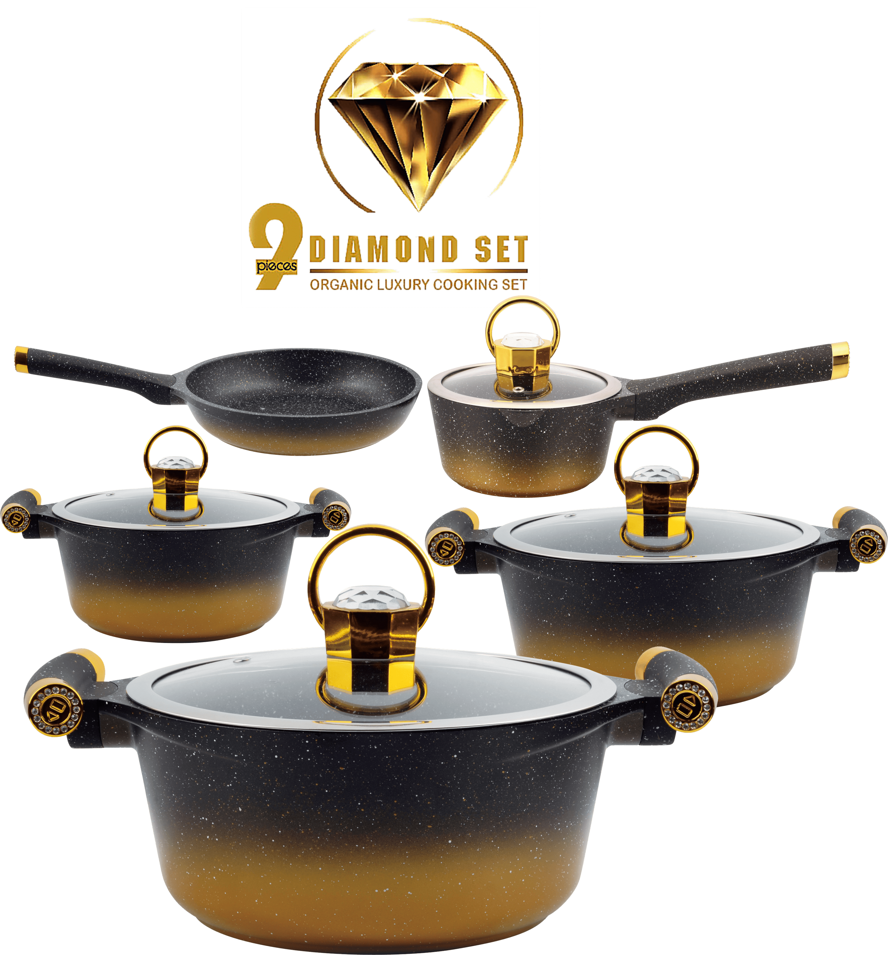 D-168 Non Stick Diamond Gift Set 16-PCS (Diecast Imported Set)