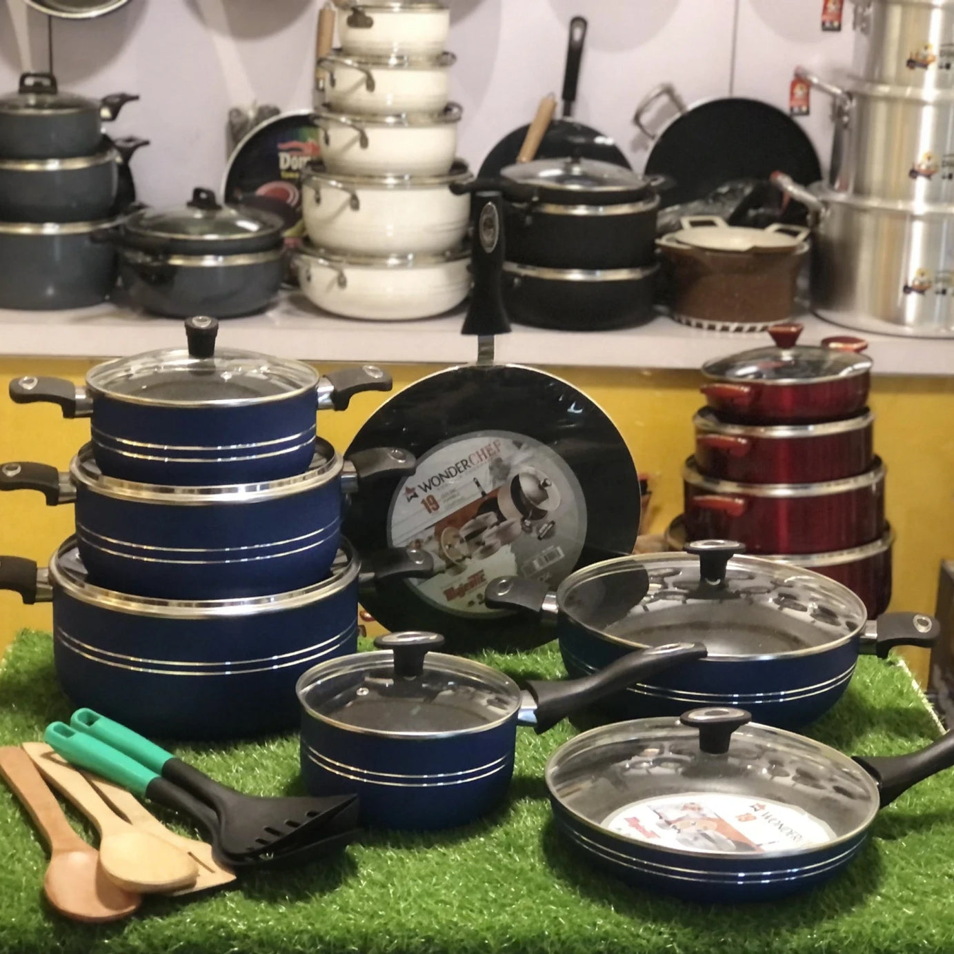 WONDER CHEF GIFT SET 19 Pcs (2-Layers Marble Coated)