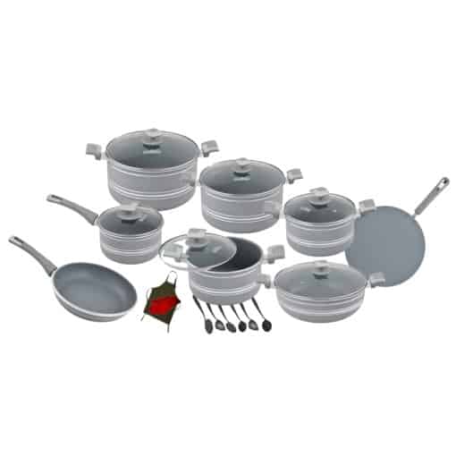 D-161 – Nonstick Jumbo Gift Set – 22 Pcs (Interior+Exterior Marble)