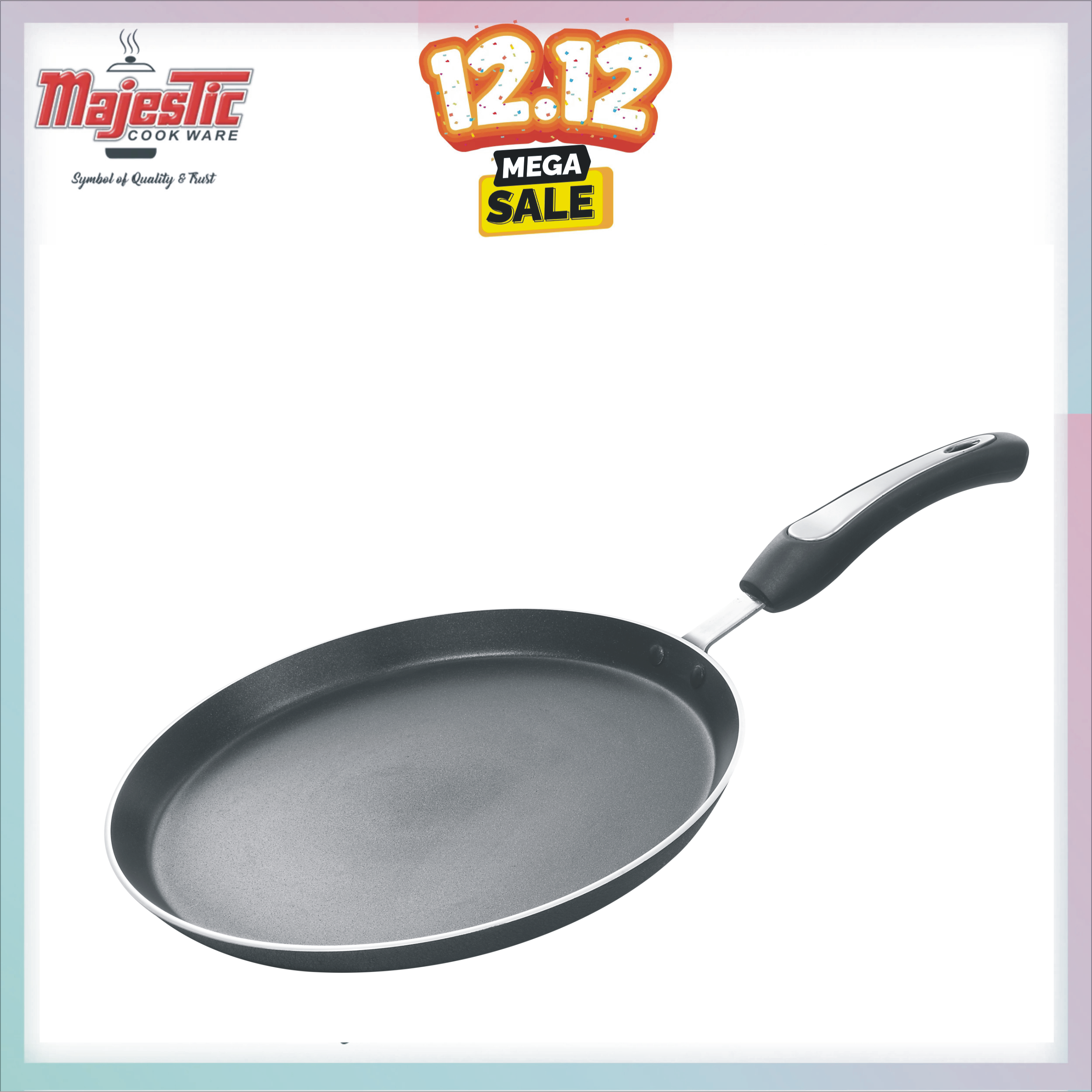 M-322 Majestic Hot Plate Marble Coated Size 12-inch (30CM)