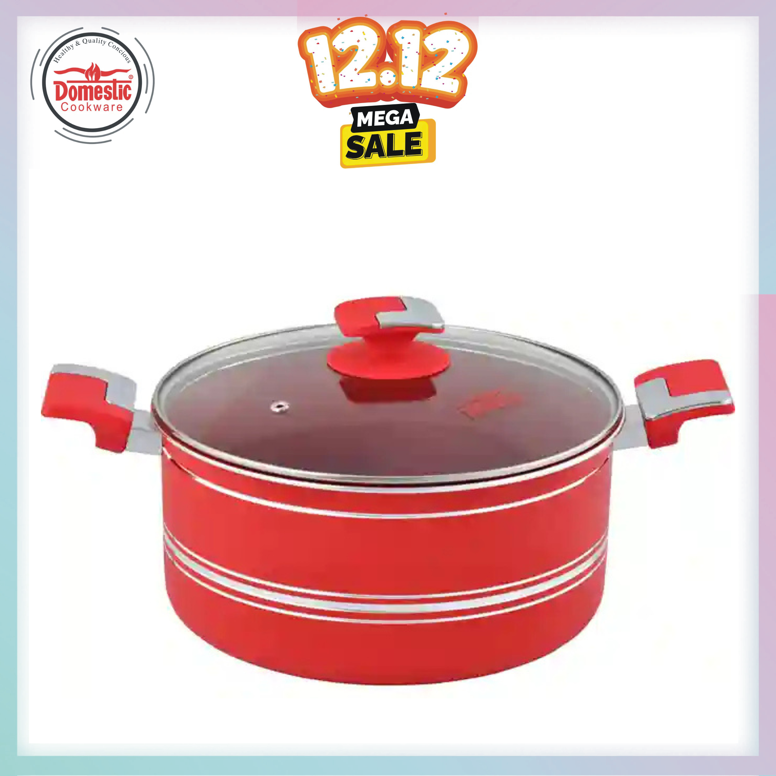 D-155 Nonstick Casserole (4-Layers Marble Coated)