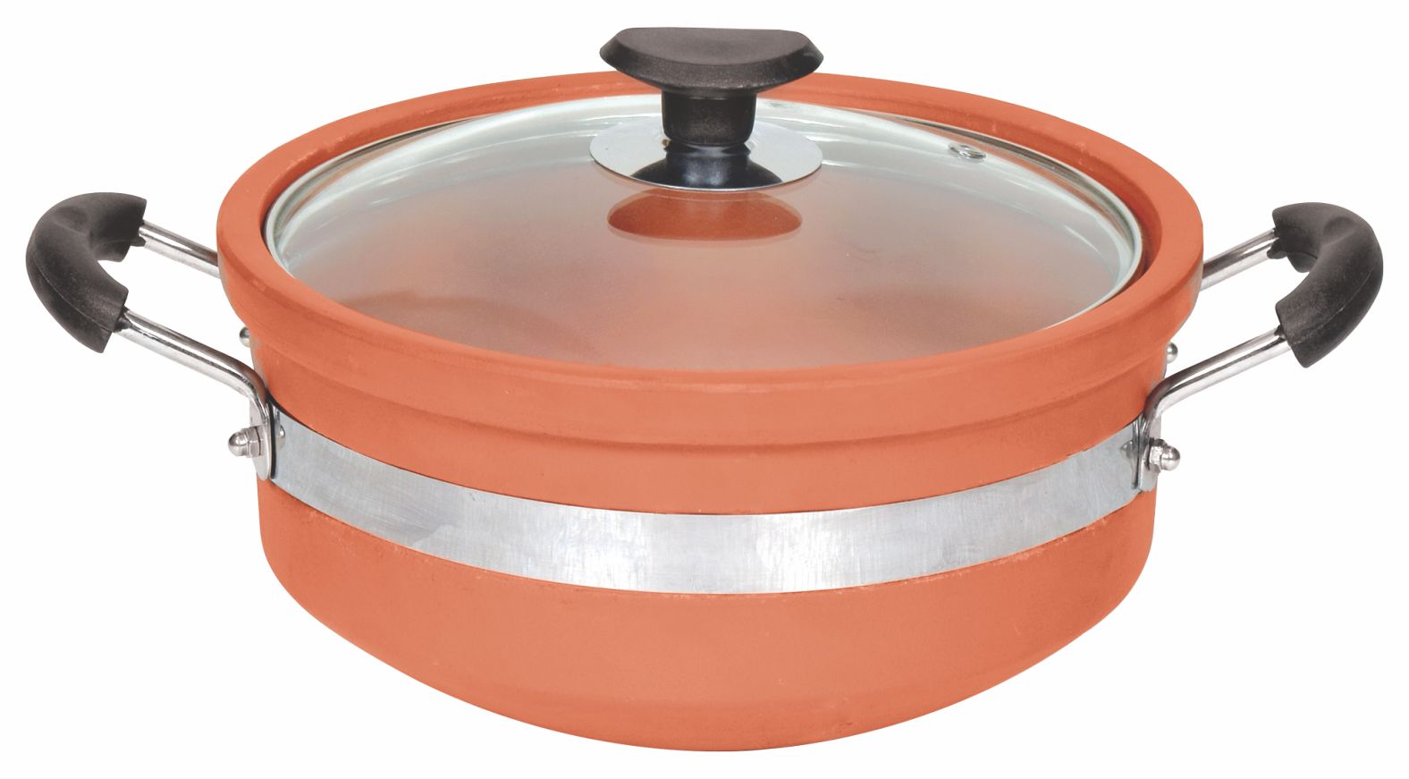 Majestic Clay Non - Glazed Wok (KARAHI) - Majestic Cookware