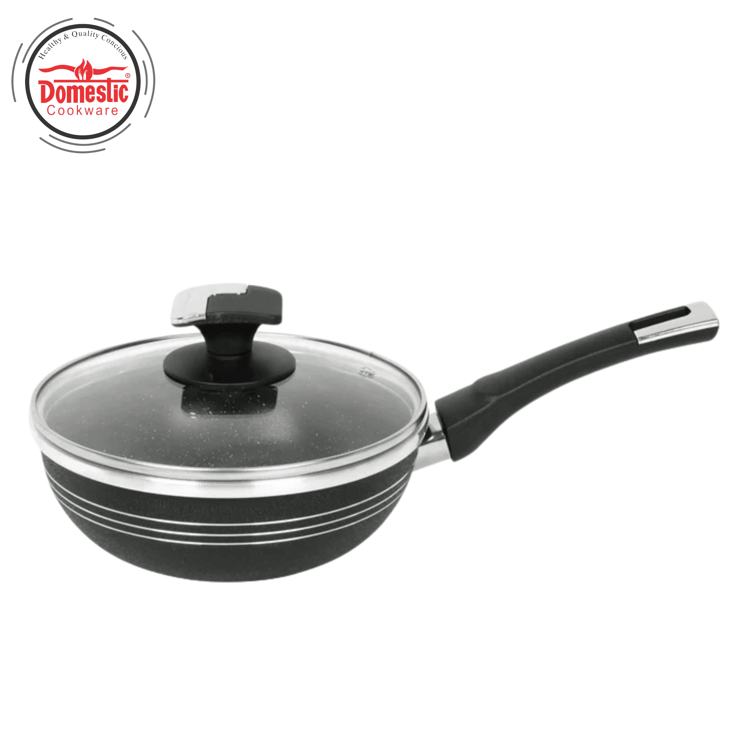 D-154  Non Stick Single Handle wok with Lid