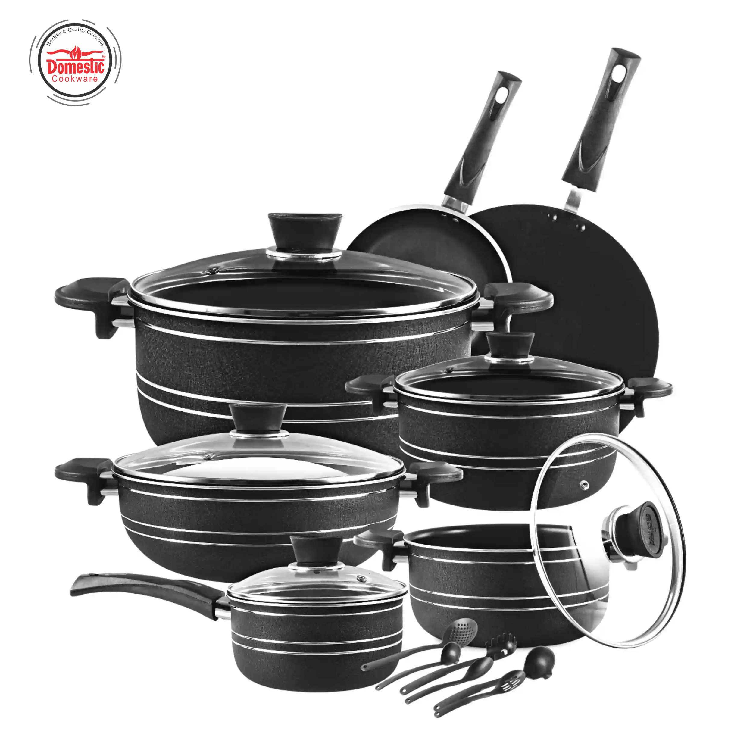 D-106 Non Stick Super Gift Set 18 PCS (3-Layers Marble Coated)