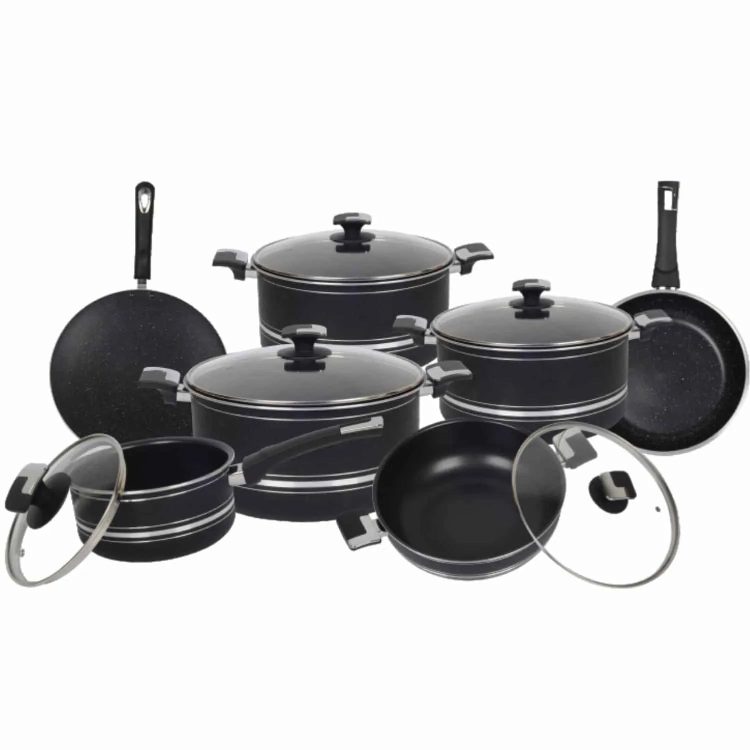 D-161 – Nonstick Jumbo Gift Set – 22 Pcs (Interior+Exterior Marble)