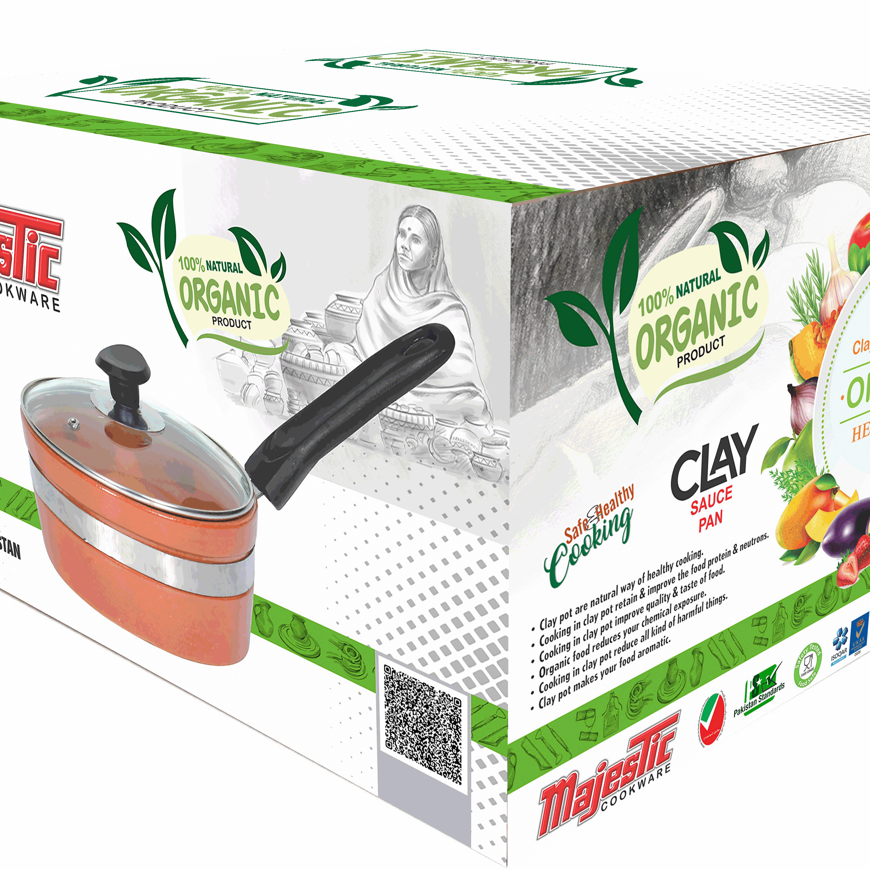 Majestic Clay Sauce Pan - Majestic Cookware