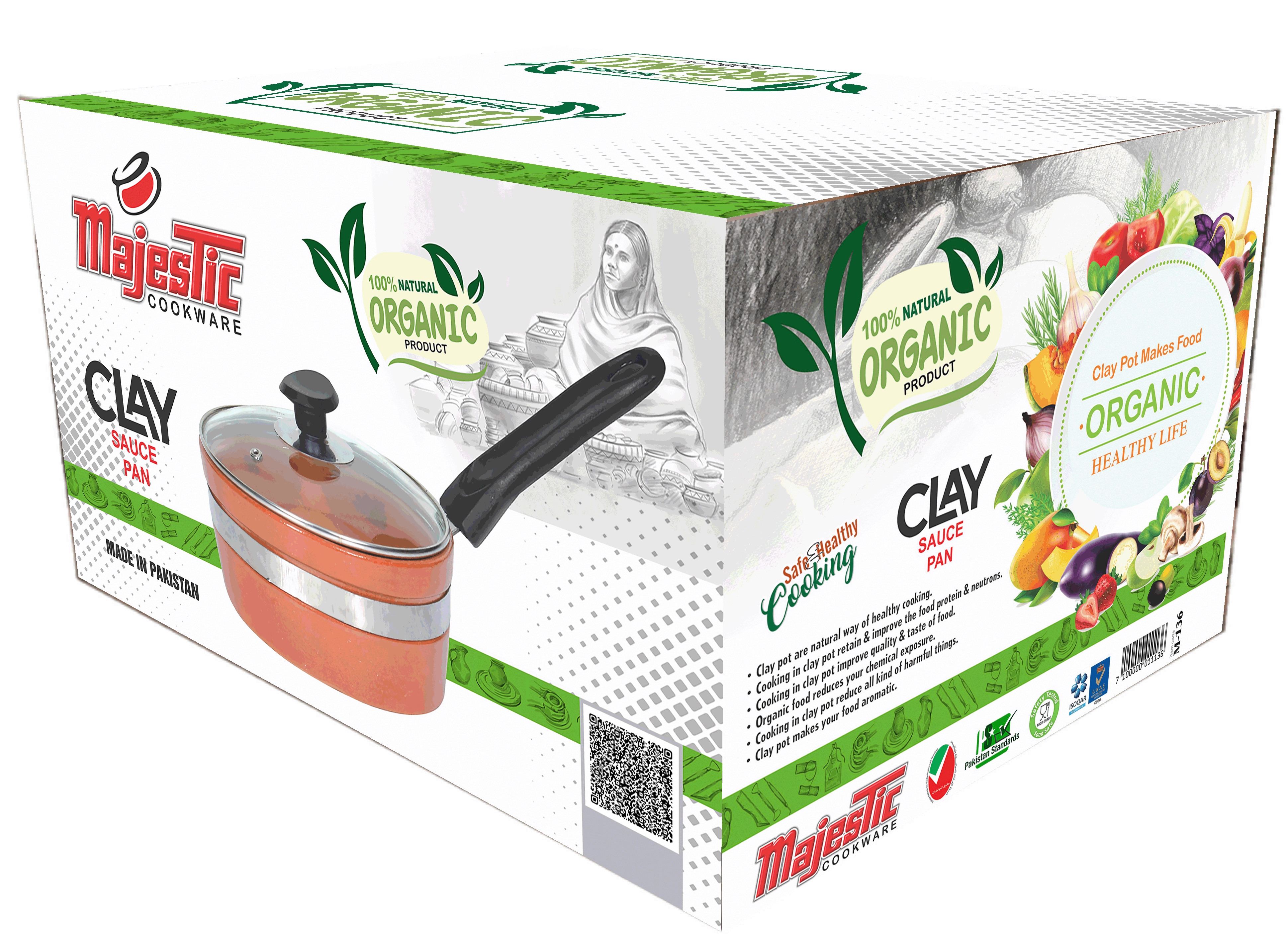 Majestic Clay Sauce Pan - Majestic Cookware